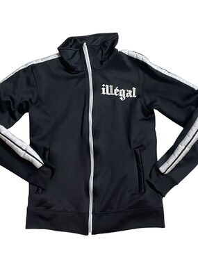 Illegal Full Front Zip Jacket with Zip front pockets Size Small
